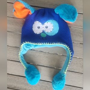 Flipeez * Kids Cartoon Blue Puppy Action Earflap Hat * SZ Little Kids